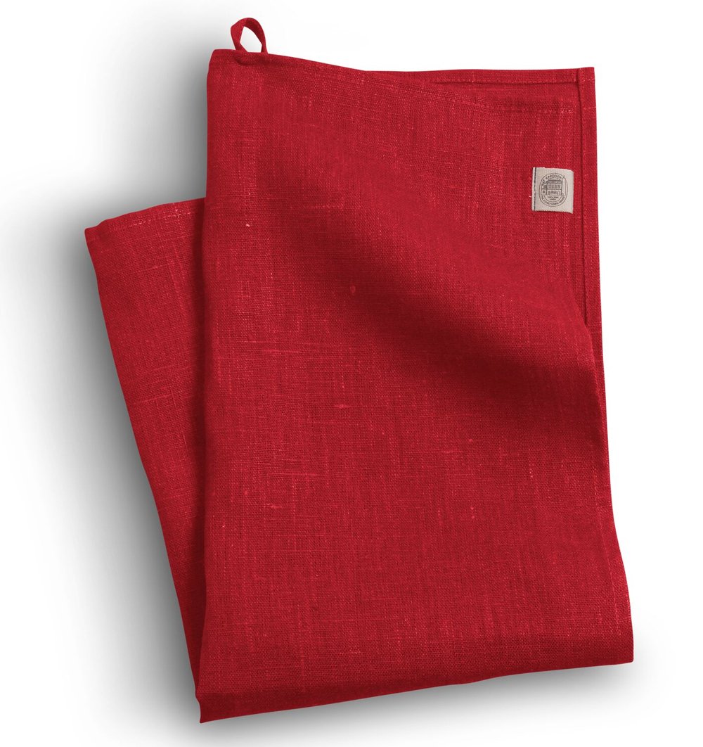 Geschirrtuch, Classic von Lovely Linen, rot
