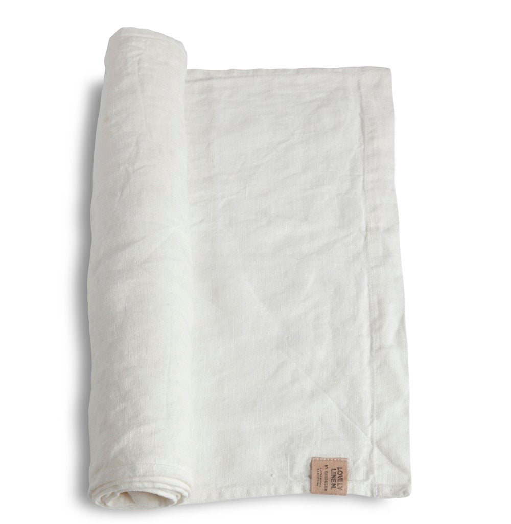 Tischläufer, Leinen stonewashed, Casual von Lovely Linen, off-white