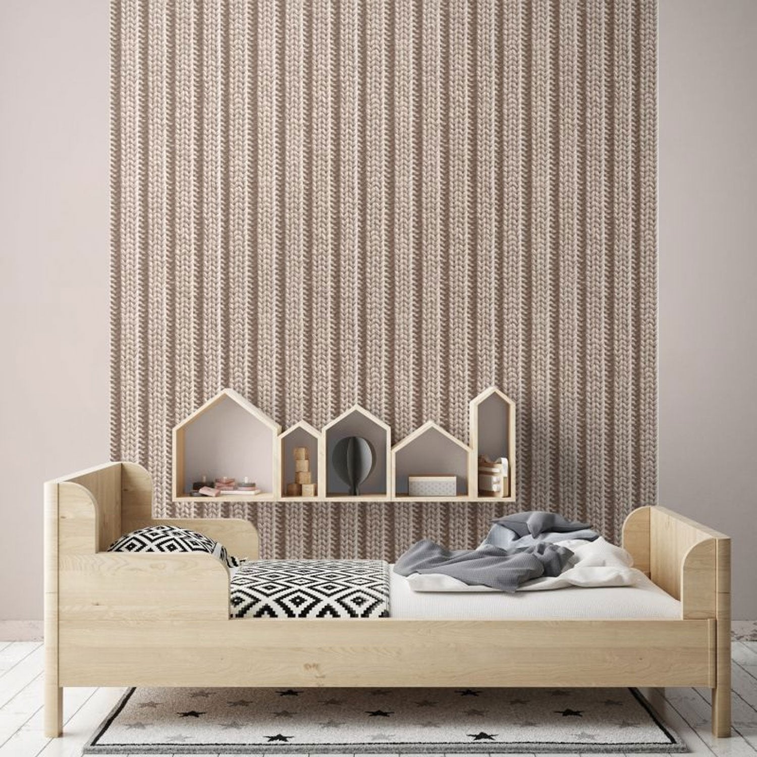 Tapete "Strickoptik, beige" , Koziel