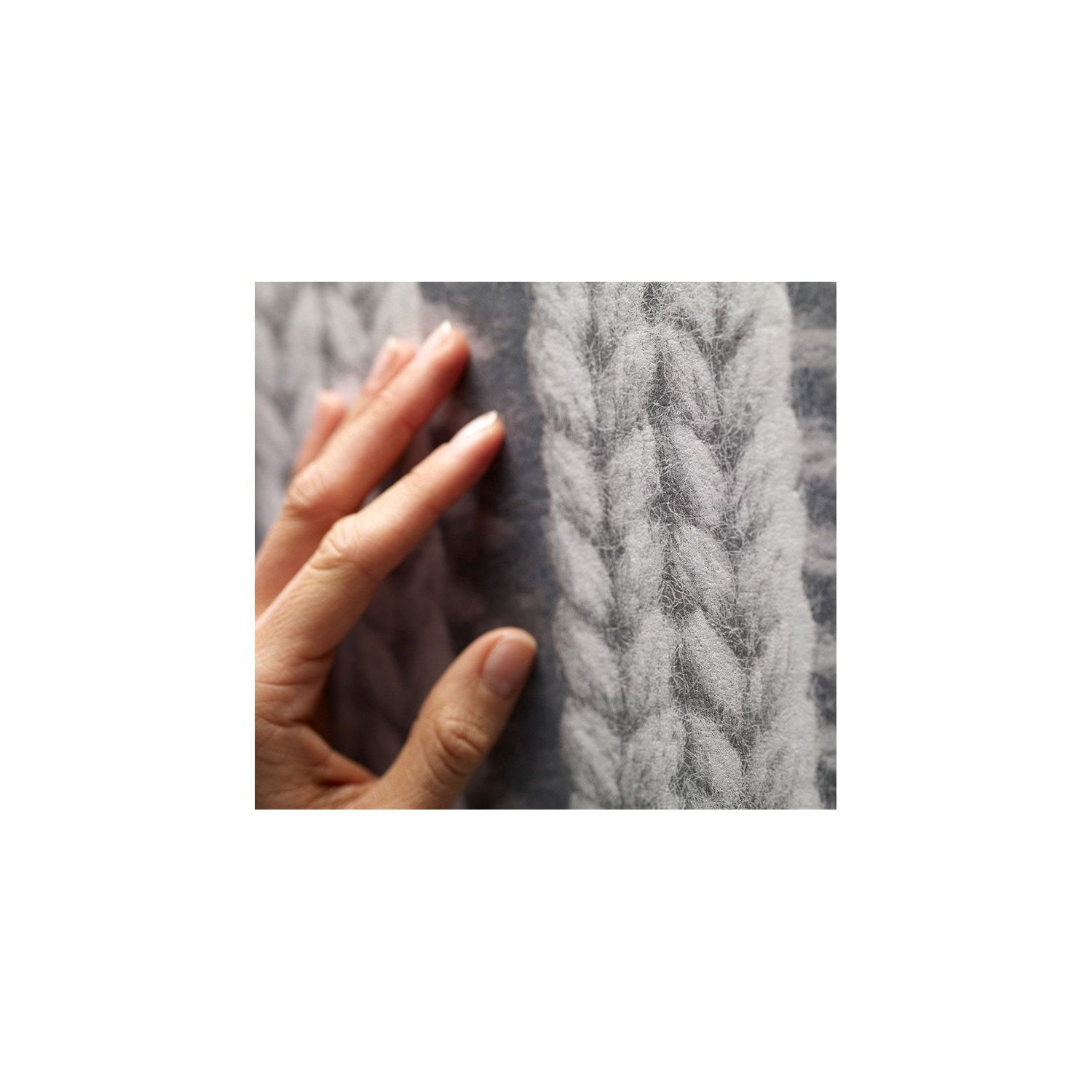 Tapete "Strickoptik, grau", Koziel