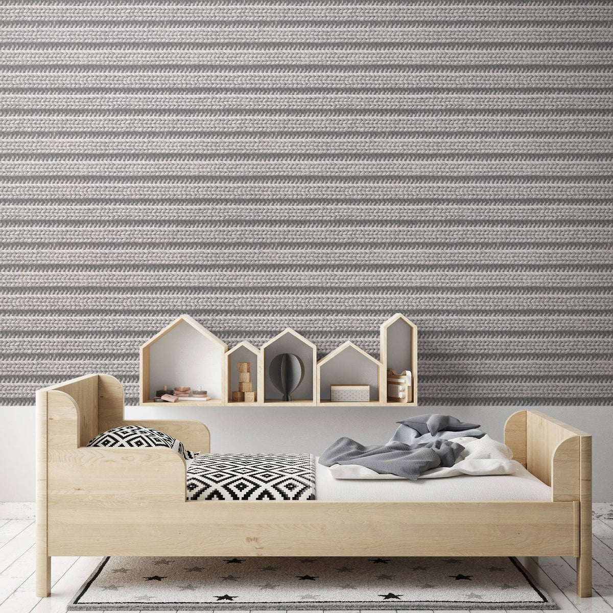 Tapete "Strickoptik, grau", Koziel