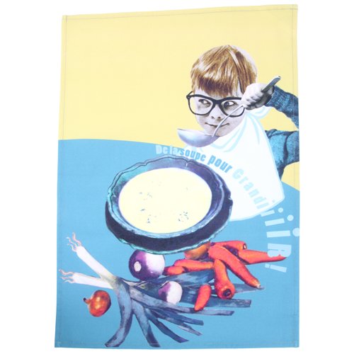 Geschirrtuch "Junge isst Suppe"