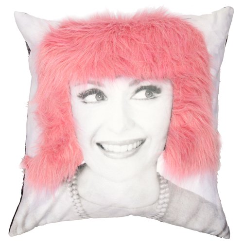 Kissenhülle, "Henriette", mit pinkem Haar