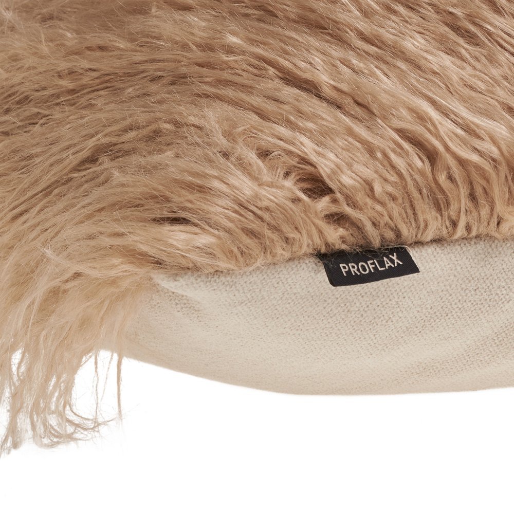 Fake Fur Kissenhülle von Proflax, beige