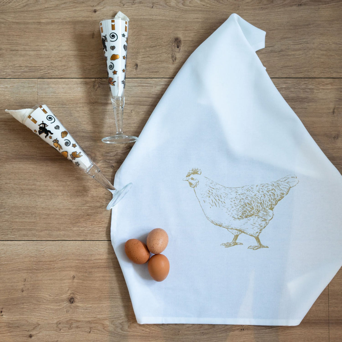 Geschirrtuch " Goldenes Huhn" von 17.30