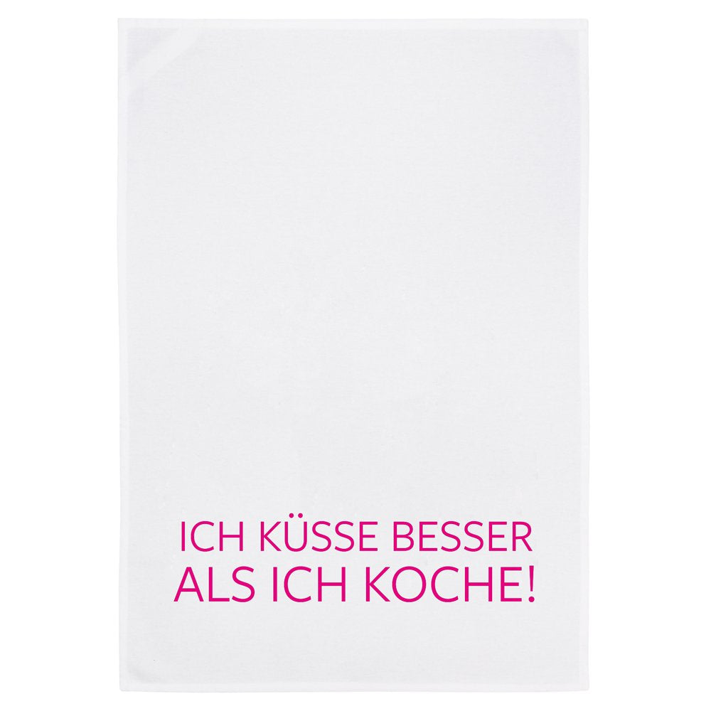 Geschirrtuch "Ich küsse besser als ich koche" von 17;30