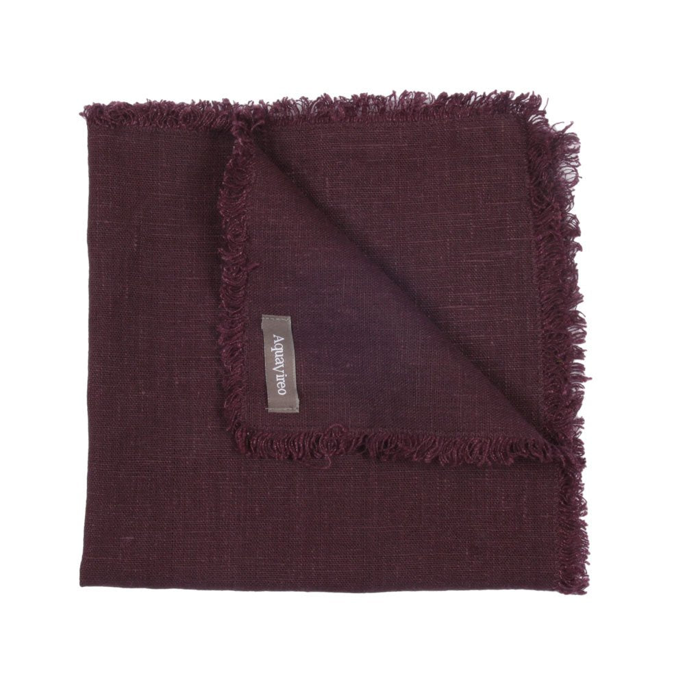 Serviette, Leinen, dark violett, Aquavireo