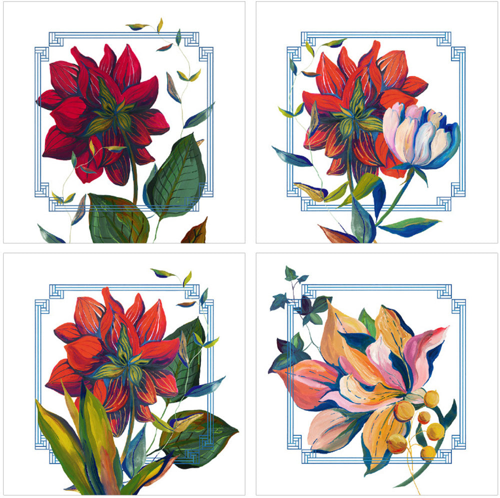 4 Servietten "Dahlia"
