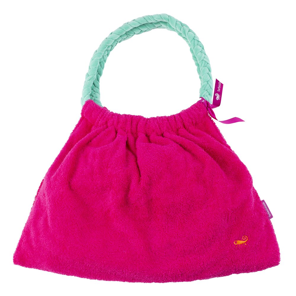 Frottéetasche "Nearly a bag" von farbenfreunde, fuchsia