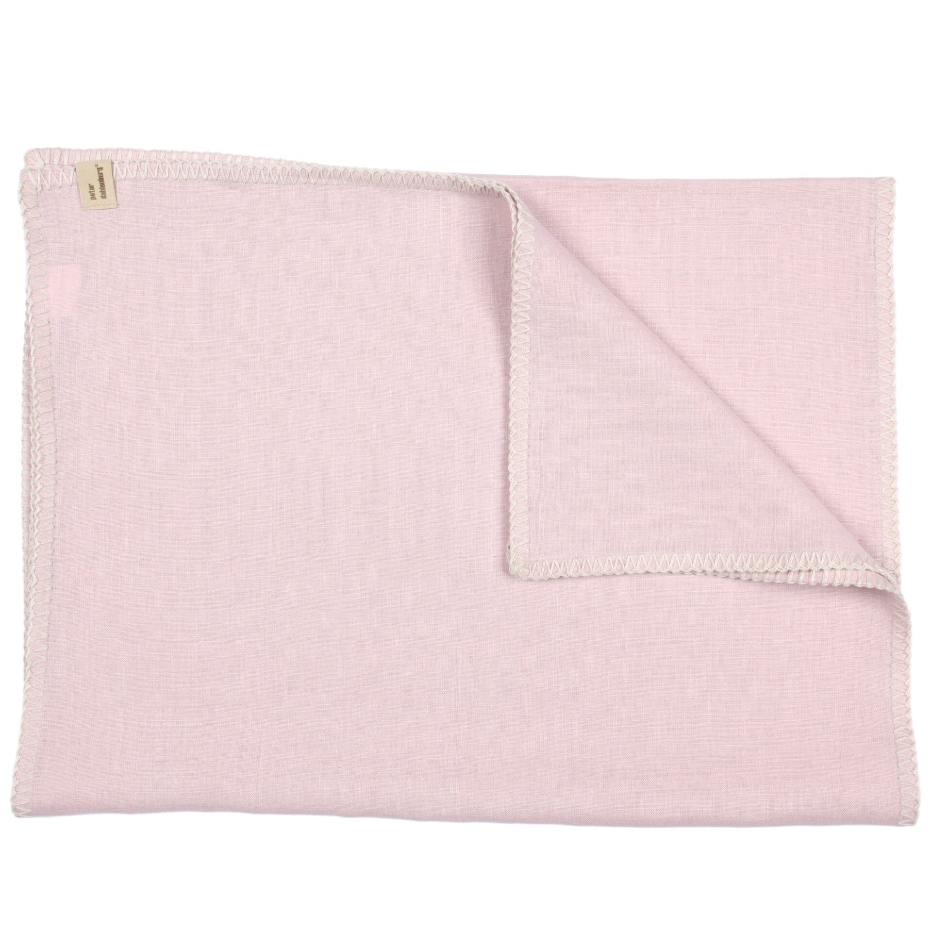 Tischläufer, Leinen, blush-rosé