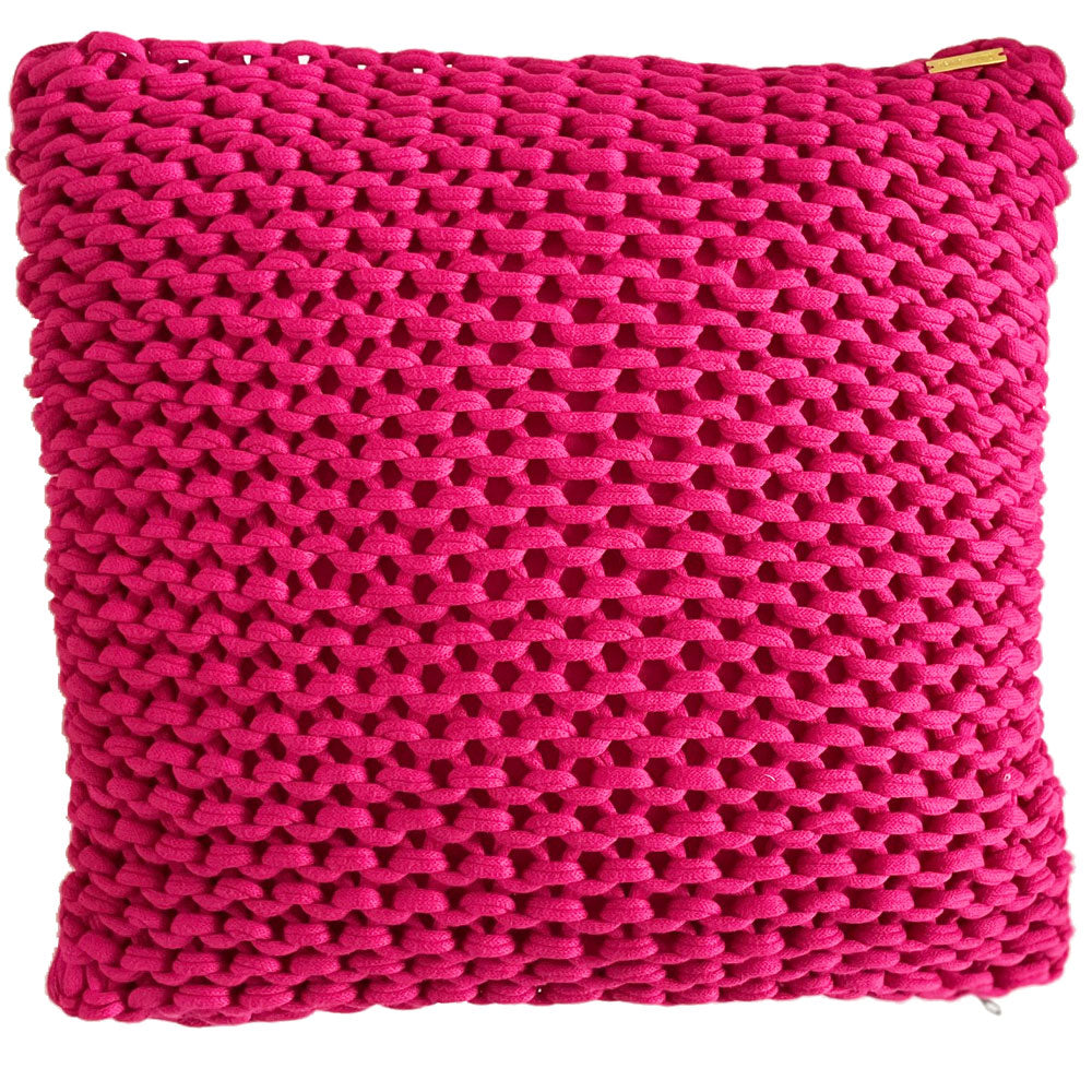 Kissenbezug Big Wave, Baumwolle, fuchsia