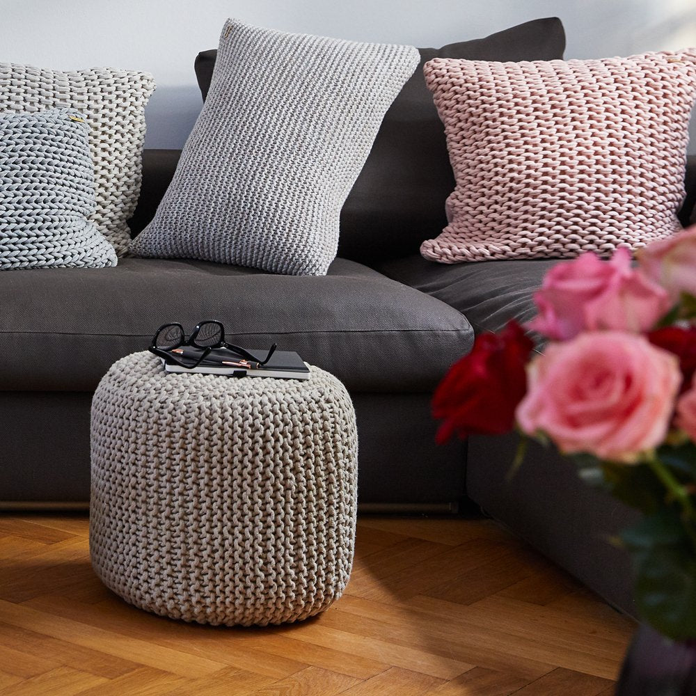 Strickhocker, beige