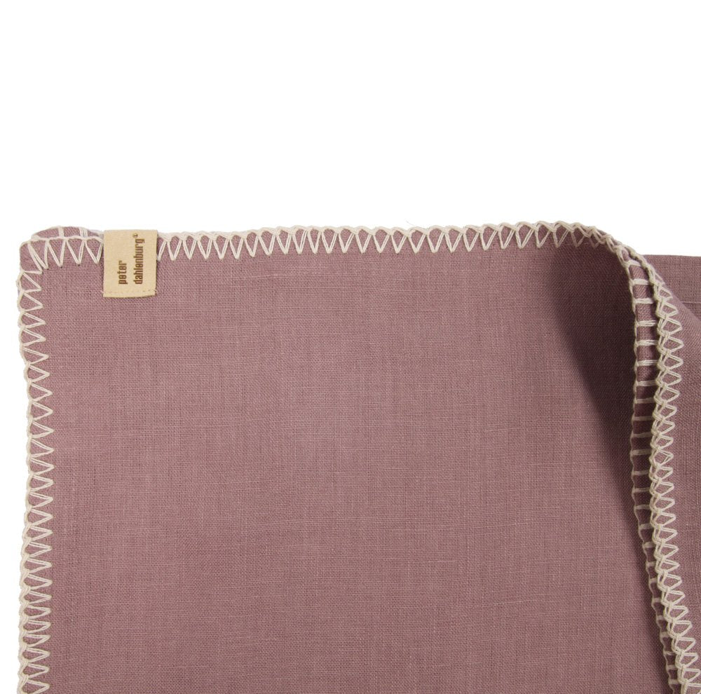 Tischläufer, Leinen, light aubergine