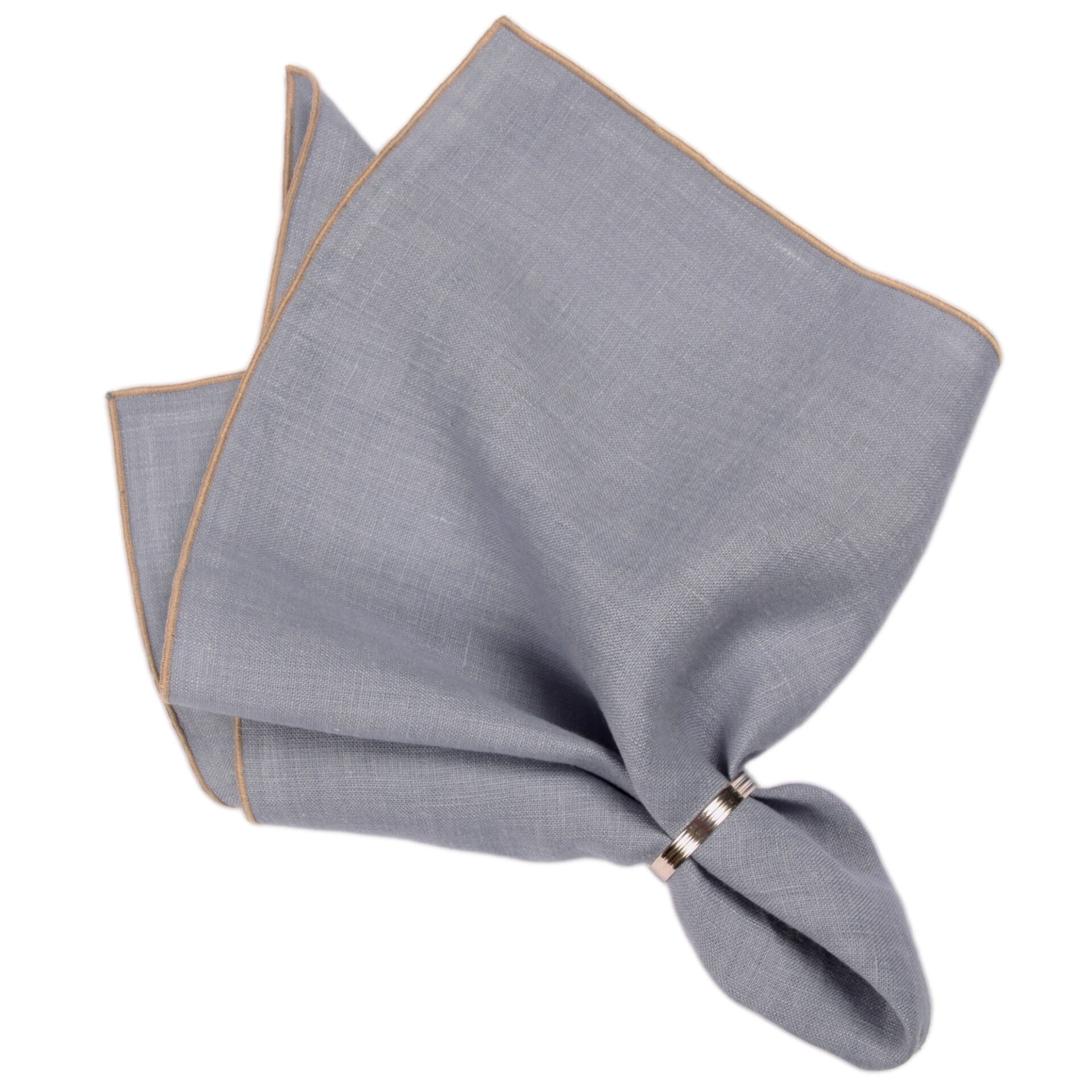 Serviette, Leinen, "Vilnia", Erika Vaitkute, taubenblau