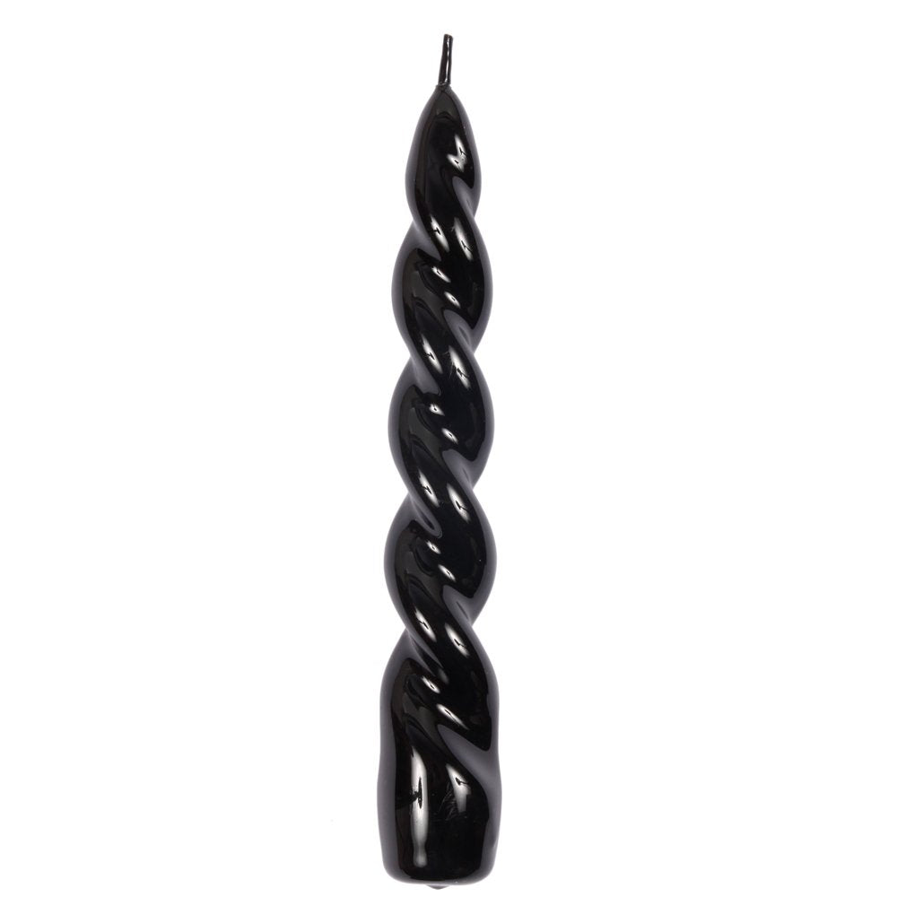 Twisted Candle von Graziani, "schwarz", 20 cm
