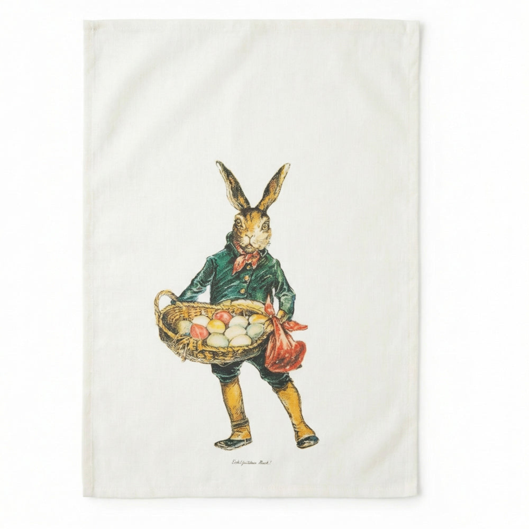 Geschirrtuch "Osterhase mit Korb"