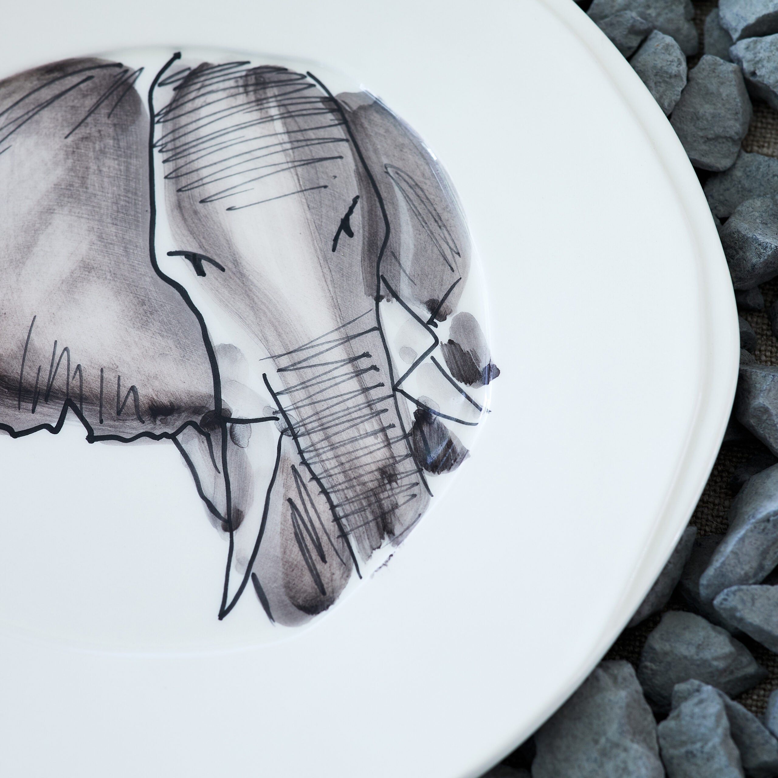 Essteller "Elefant", Handarbeit aus Italien