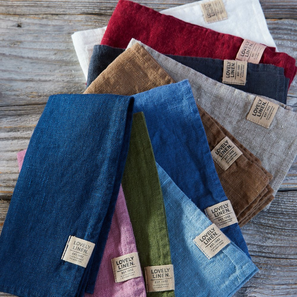 Tischläufer, Leinen stonewashed, Casual von Lovely Linen, anthra