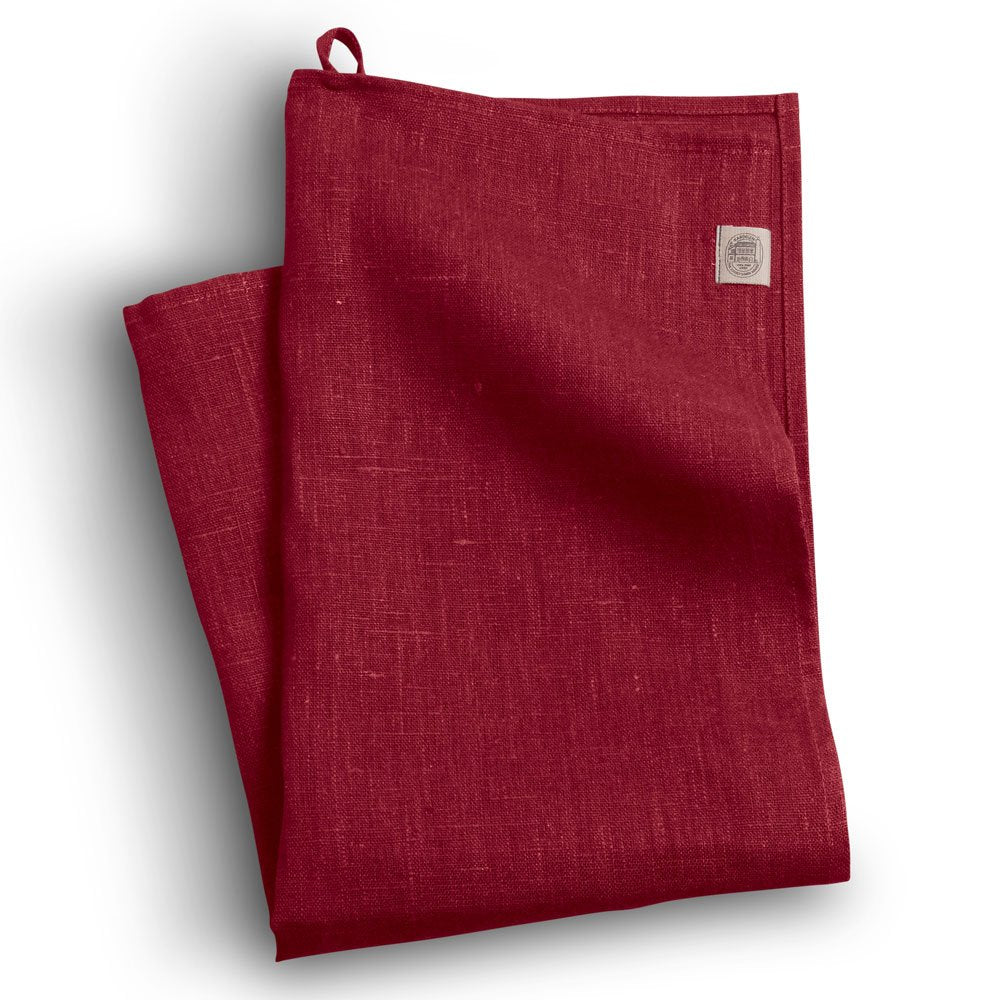 Lovely Linen, Classic, Geschirrtuch aus reinem Leinen, Farbe "Wein"