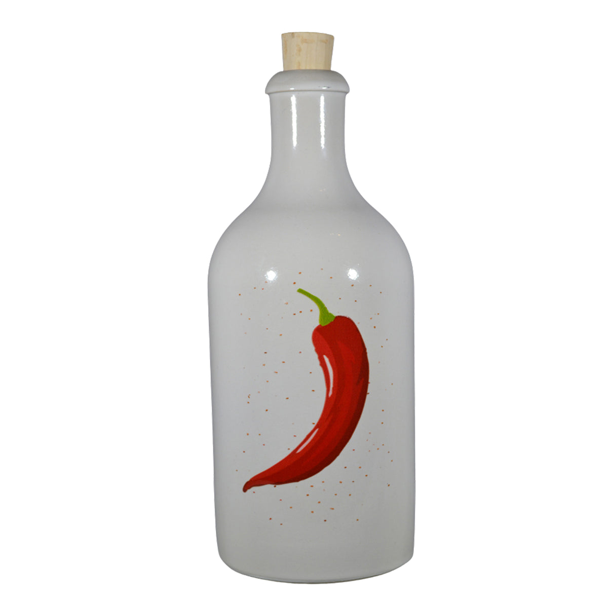 Keramikflasche für Olivenöl "Chili"