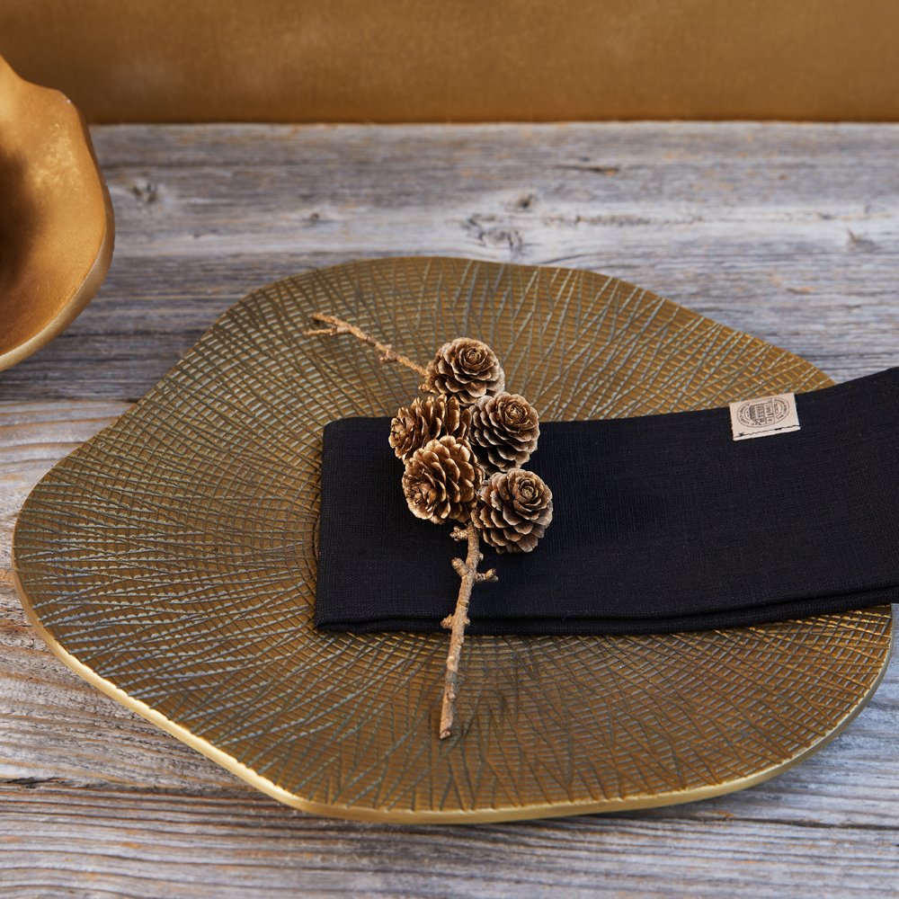 Tablett / Platzteller mit Struktur, "Gold", Lifestyle