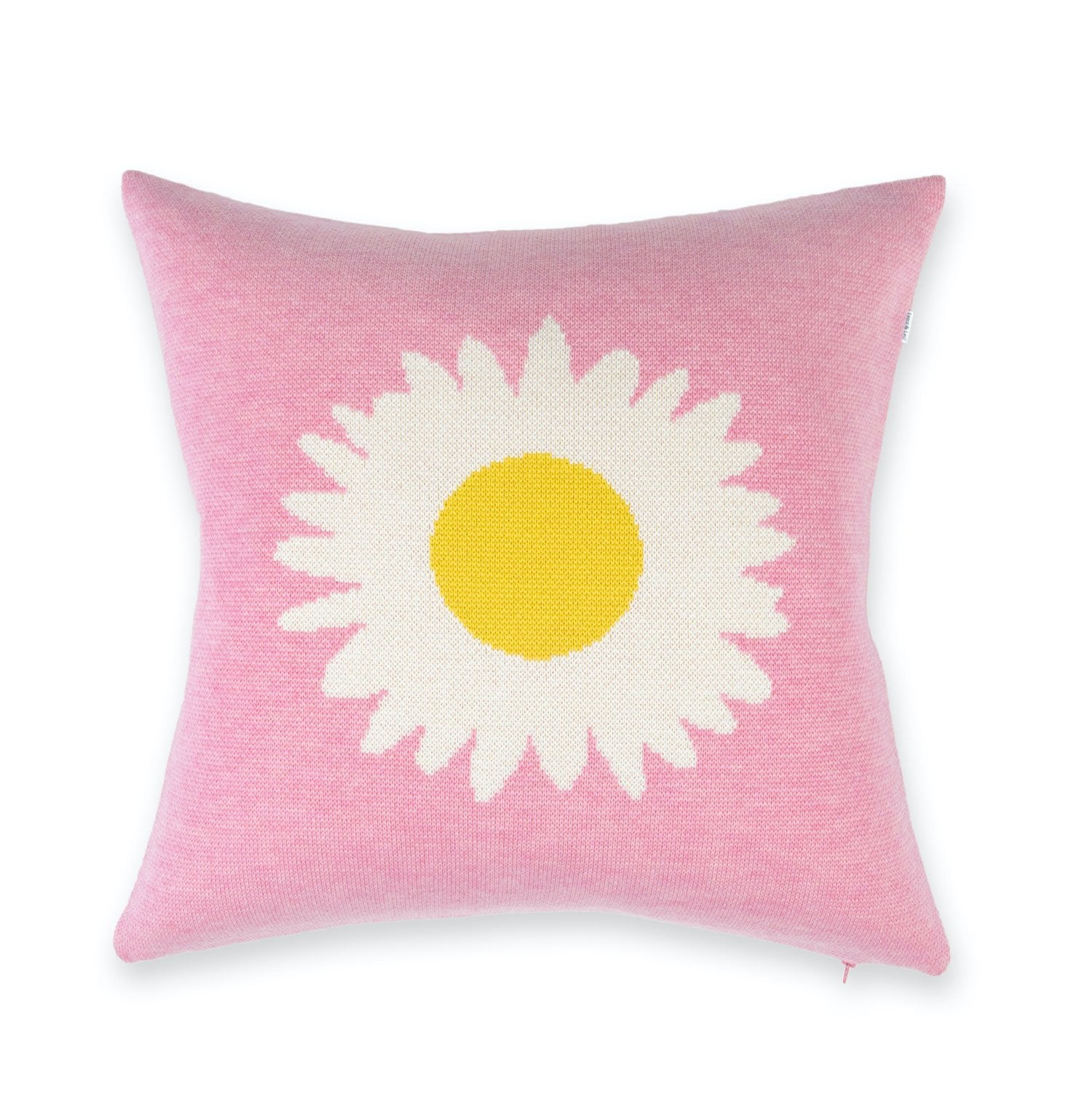 Lenz und Leif: Kissenhülle "rosa Blume", 100 % Merinowolle