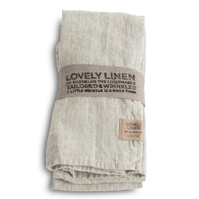 Serviette, Leinen stonewashed, Casual von Lovely Linen, light grey