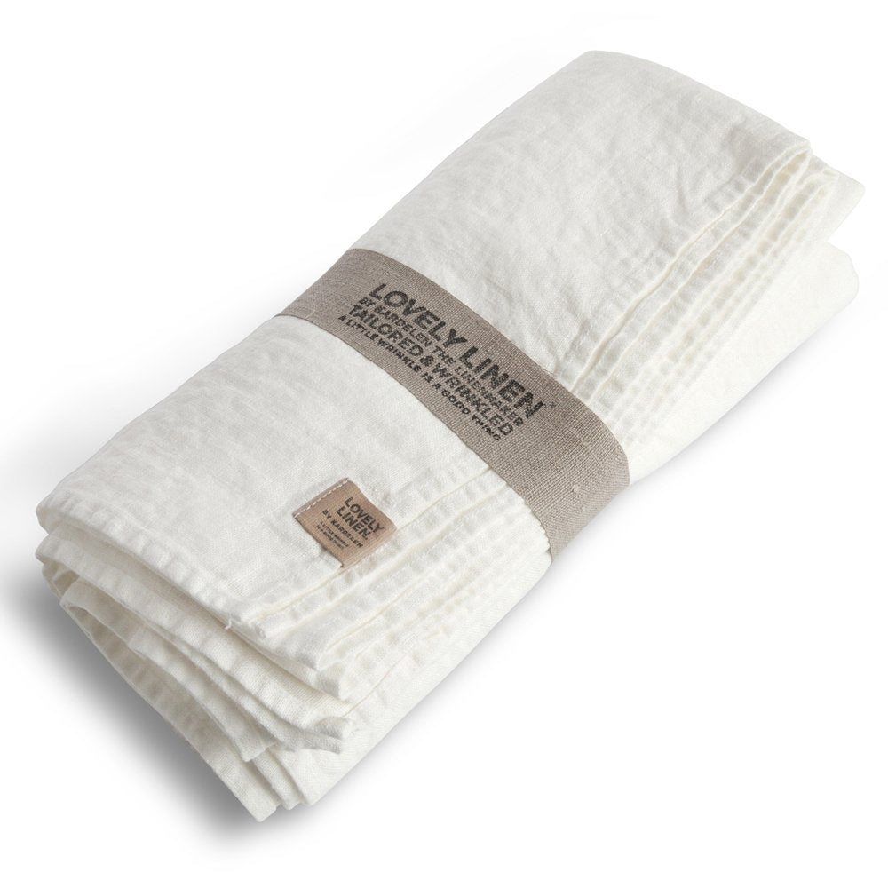 Tischdecke, Leinen stonewashed, Casual von Lovely Linen, off-white, 145x250 cm
