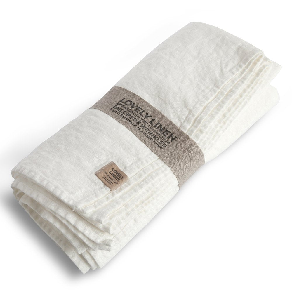 Tischdecke, Leinen stonewashed, Casual von Lovely Linen, off-white, 145x380 cm