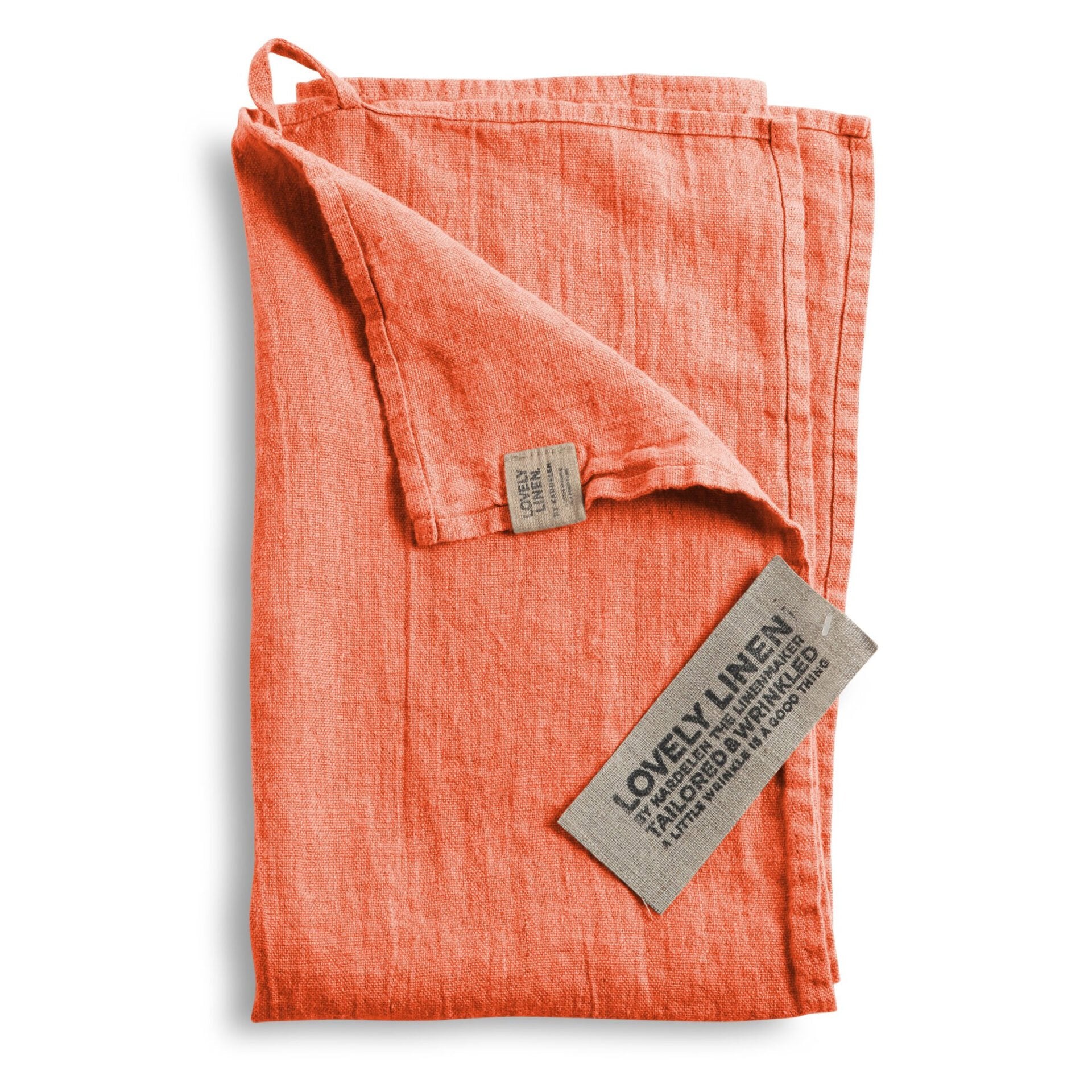 Gästetuch von Lovely Linen, peach, reines Leinen