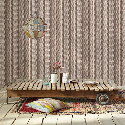 Tapete "Strickoptik, beige" , Koziel