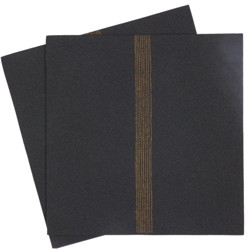 Papierserviette schwarz-gold | Françoise Paviot
