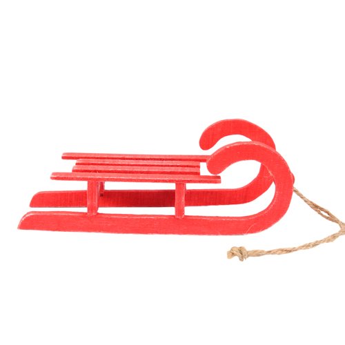 Dekoschlitten in rot
