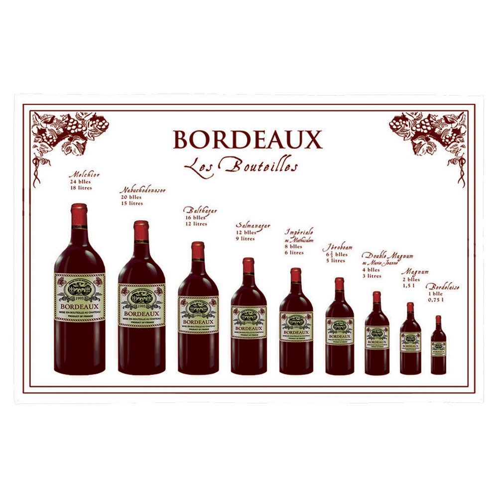 Geschirrtuch "Bordeaux Weinflaschen"