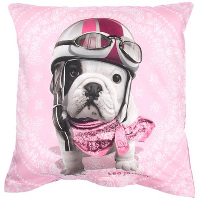 Kissenhülle, Teo, Racing pink