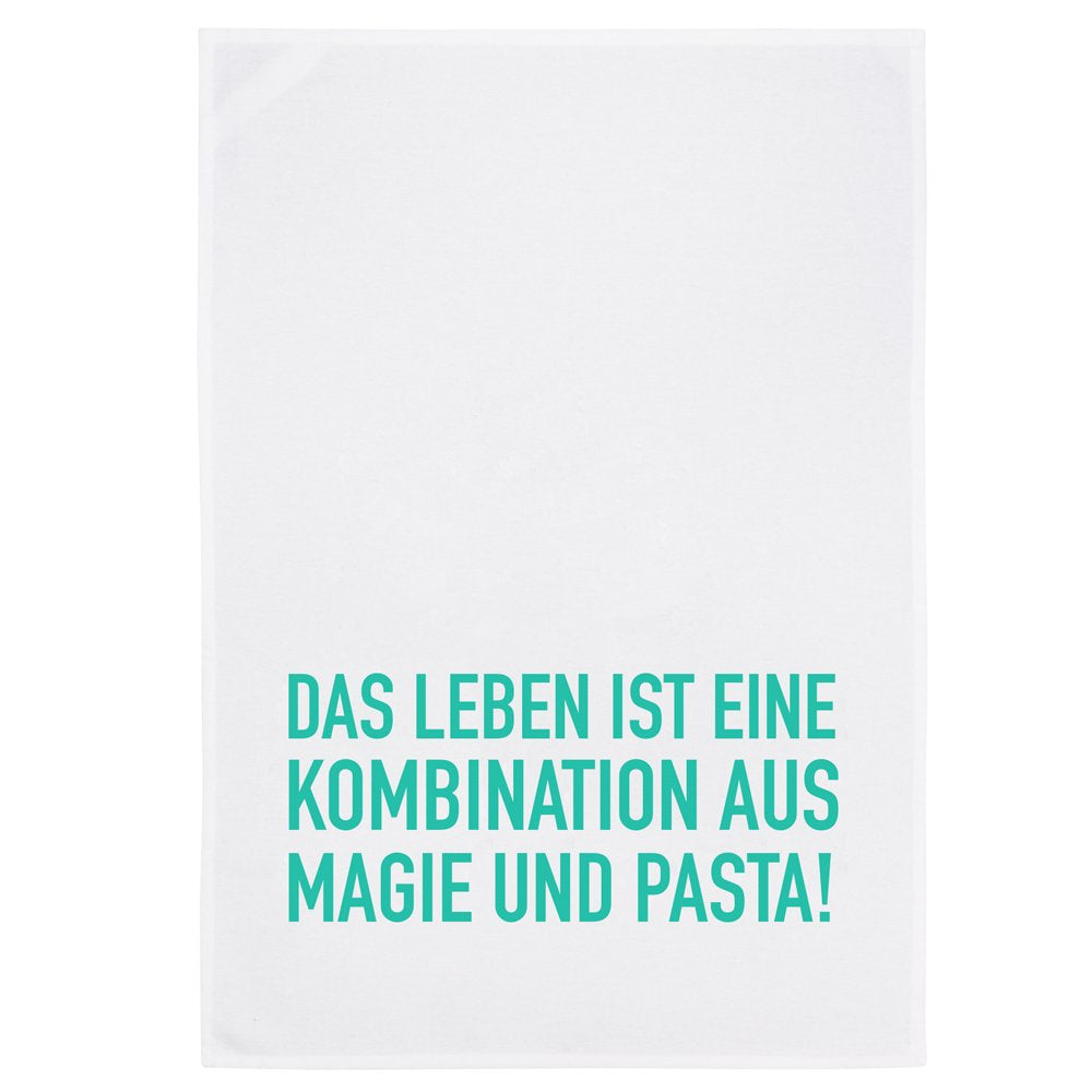 Geschirrtuch "Das Leben ist eine Kombination aus Magie und Pasta" von 17;30
