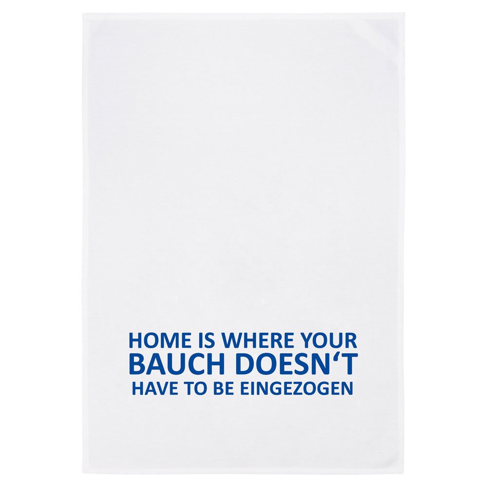 Geschirrtuch "Home is where your Bauch doesn´t have to be eingezogen" von 17;30
