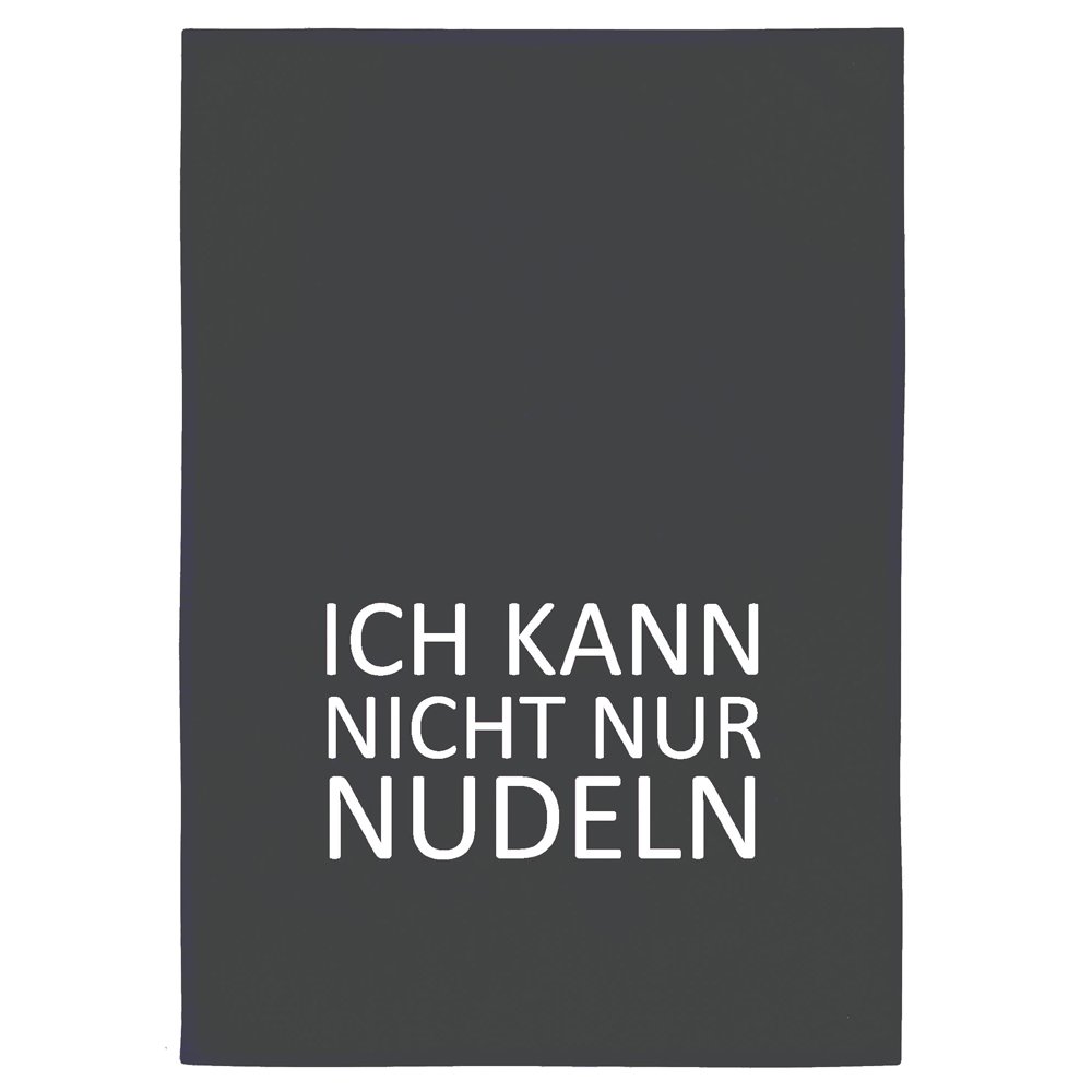 Geschirrtuch "Ich kann nicht nur Nudeln" , grau von 17;30