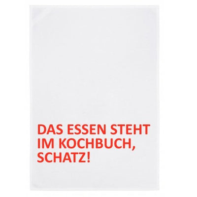 Geschirrtuch "Das Essen steht im Kochbuch..." von 17;30