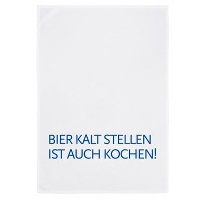 Geschirrtuch "Bier kalt stellen ist auch kochen" von 17;30
