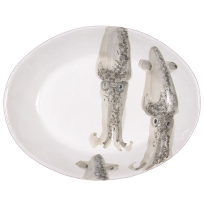 Ovaler Teller, Virginia Casa, made in Italy, "Tintenfisch"