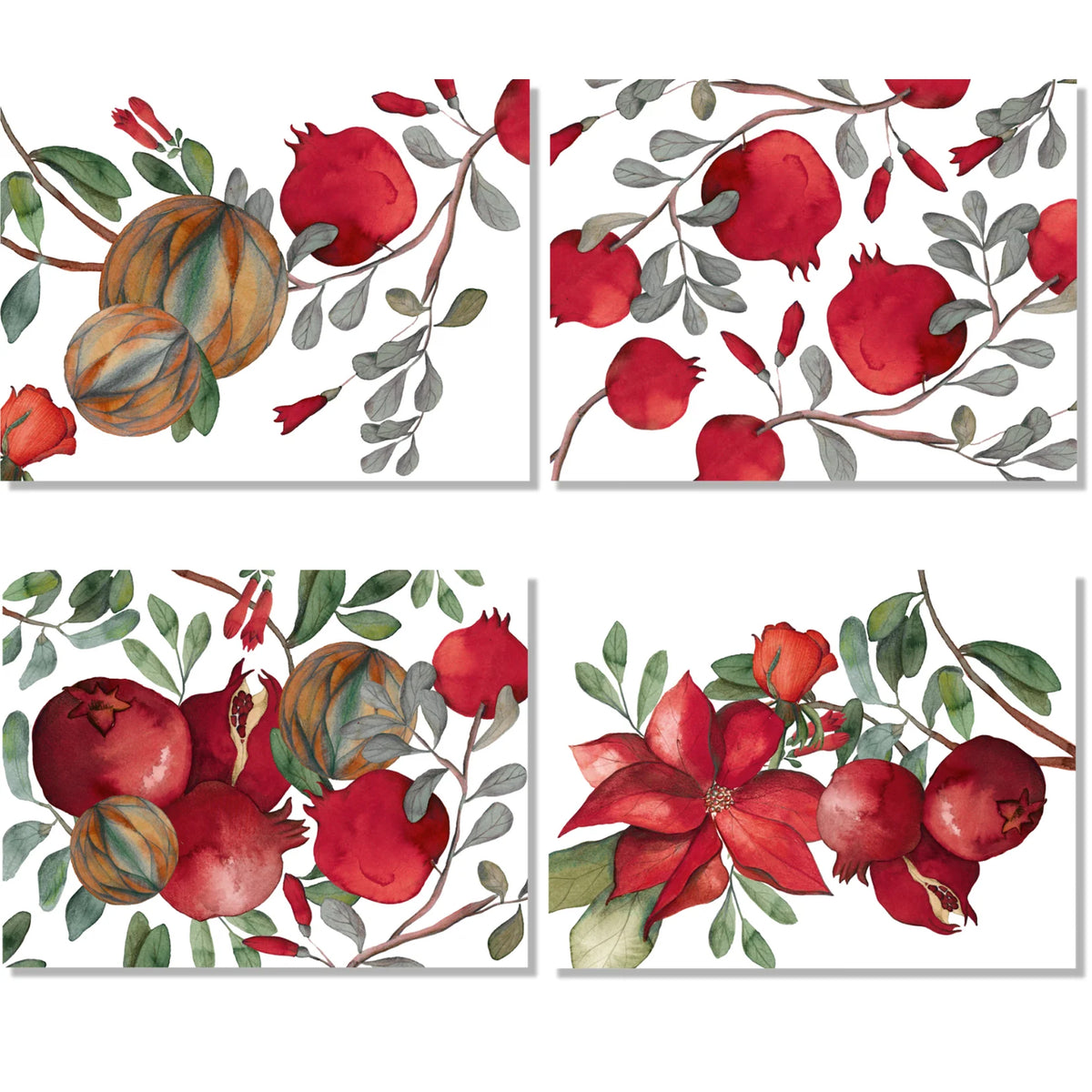 4 Tischsets "Granatapfel"