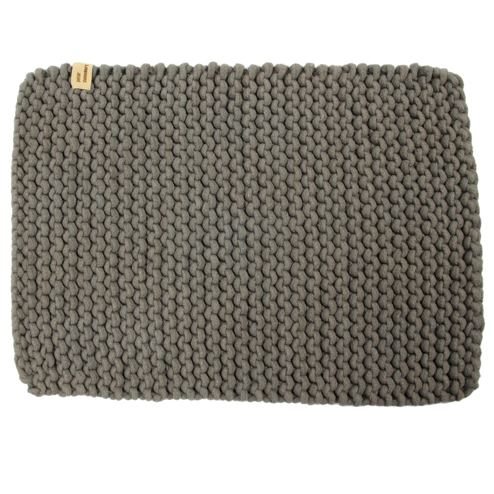 Platzset gestrickt, grau