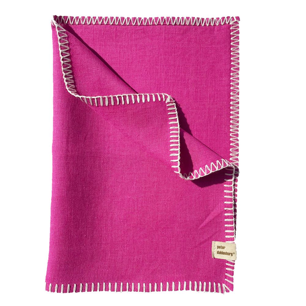 Tischset, Leinen, fuchsia