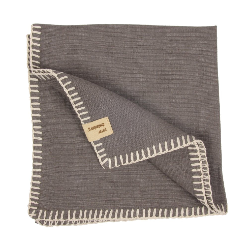 Serviette, Leinen,  anthra