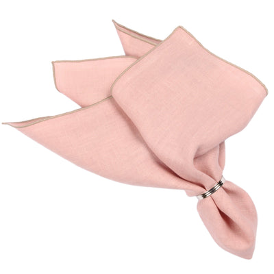 Serviette, Leinen, "Vilnia", Erika Vaitkute, puderrosé
