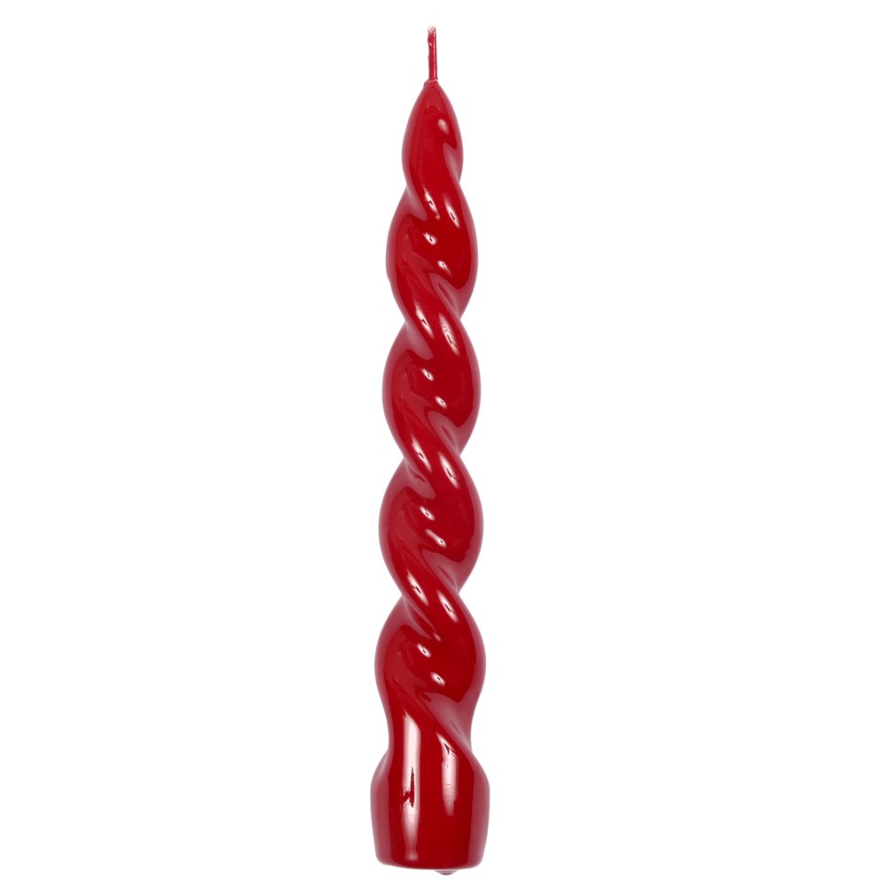 Twisted Candle von Graziani, "bordeaux", 20 cm