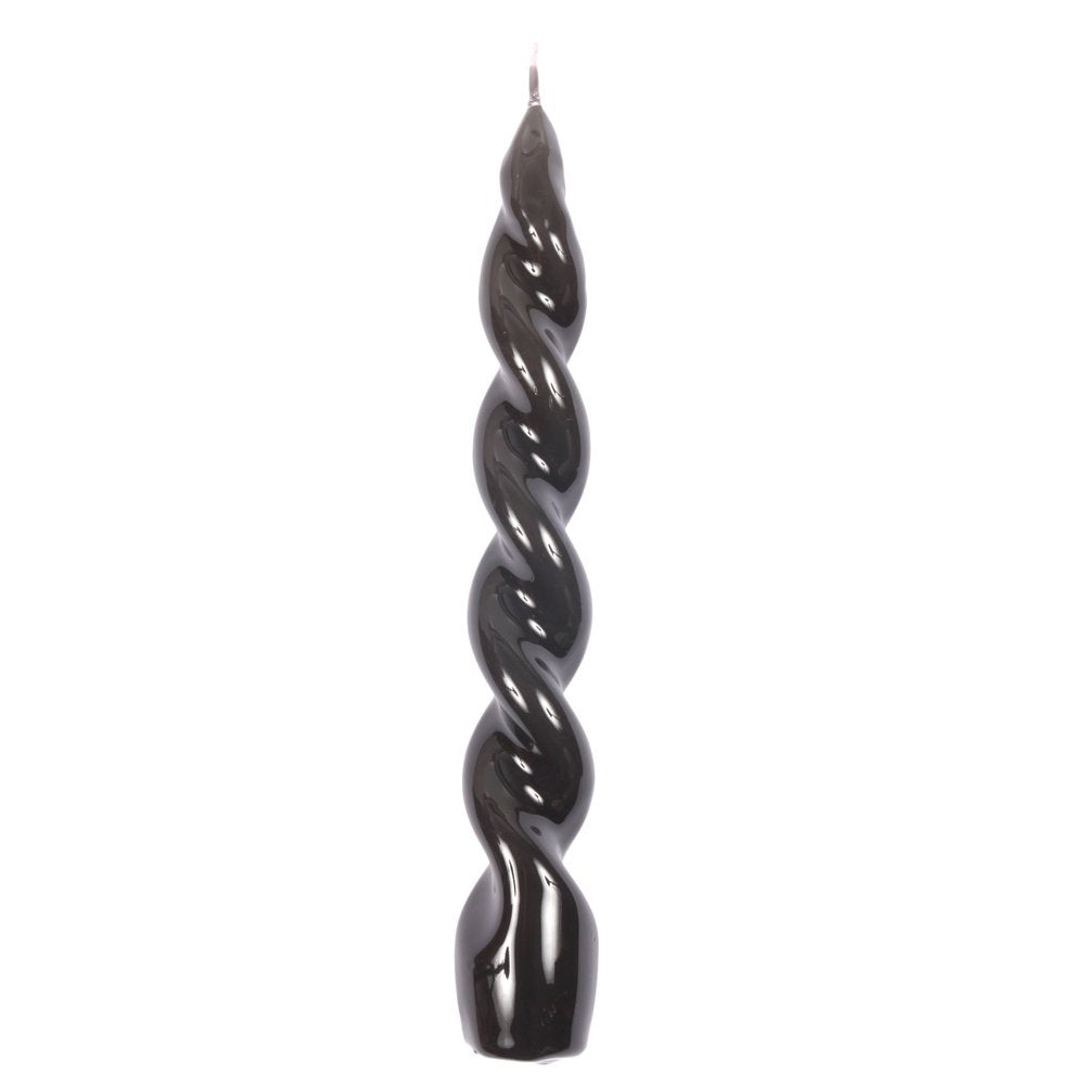 Twisted Candle von Graziani, "London smoke / anthra", 20 cm