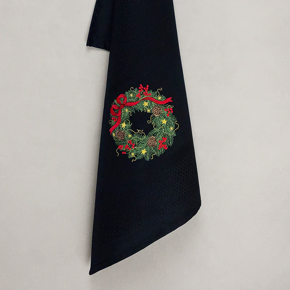 Geschirrtuch Weihnachtskranz