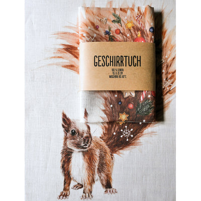 Geschirrtuch Weihnachts-Eichhörnchen